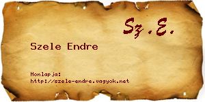 Szele Endre névjegykártya