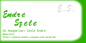 endre szele business card